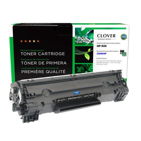 Clover Technologies Group, LLC Remanufactured Extended Yield Toner Cartridge (Alternative for HP CF283X 83X) (3000 Yield)