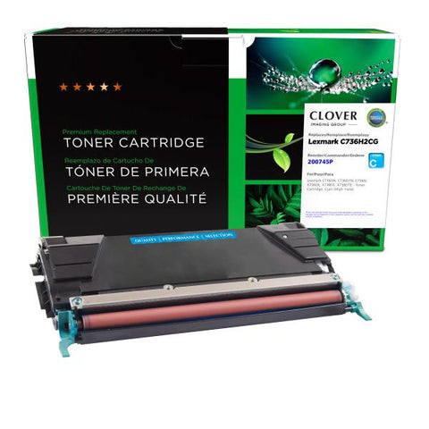 Clover Technologies Group, LLC C736/X736/X738 High Yield Cyan Toner Cartridge