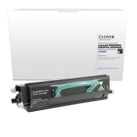 Clover Technologies Group, LLC Remanufactured High Yield Toner Cartridge (Alternative for Lexmark E352H21A E352H11A) (9000 Yield)