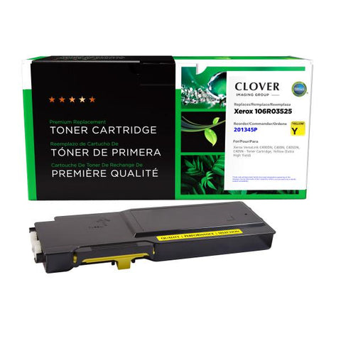 Clover Technologies Group, LLC Remanufactured Extra High Yield Yellow Toner Cartridge for Xerox 106R03525