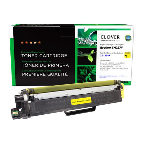 Clover Technologies Group, LLC Remanufactured High Yield Yellow Toner Cartridge for Brother TN227