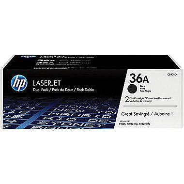 HP 36A (CB436D) Black 2-pack Original LaserJet Toner Cartridges (4000 Yield)