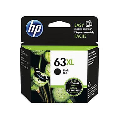 HP 63XL (F6U64AN) High Yield Black Original Ink Cartridge (480 Yield)