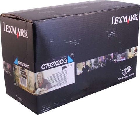 Lexmark Extra High Yield Cyan Toner Cartridge (20000 Yield) (For Use in Model C792/CS796)