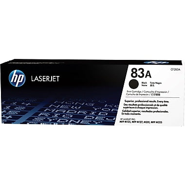 HP 83A (CF283A) Black Original LaserJet Toner Cartridge (1500 Yield)