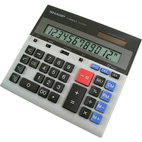 Sharp Electronics QS-2130 12-Digit Commercial Desktop Calculator