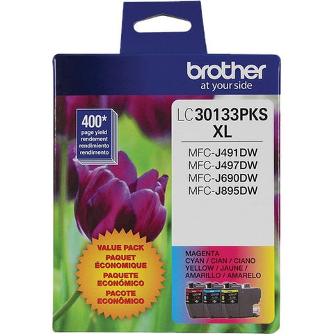 Brother Industries, Ltd Brother LC30133PKS Original Ink Cartridge Tri-pack - Cyan, Magenta, Yellow