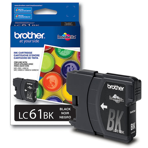 Brother LC61BKS CARTRIDGES YIELD 450 BLK