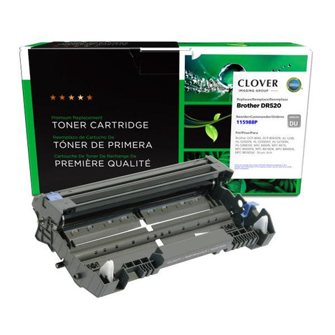 Clover Technologies Group, LLC Remanufactured Imaging Drum (Alternative for Brother DR520) (25000 Yield)