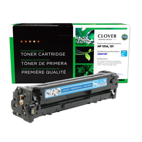 Clover Technologies Group, LLC Remanufactured Cyan Toner Cartridge (Alternative for HP CF211A 131A Canon 6271B001AA 131) (1800 Yield)