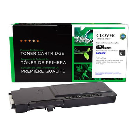 Clover Technologies Group, LLC Remanufactured High Yield Black Toner Cartridge (Alternative for Xerox 106R02228) (8000 Yield)