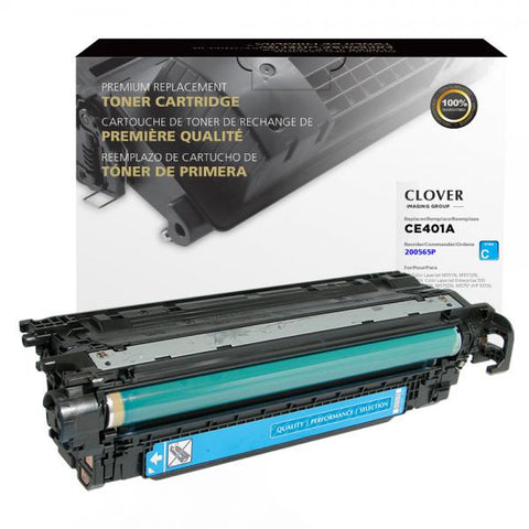 Clover Technologies Group, LLC Remanufactured Cyan Toner Cartridge for HP CE401A (HP 507A)