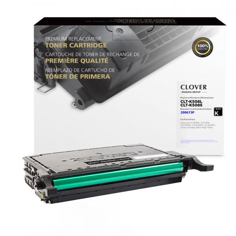 Clover Technologies Group, LLC Remanufactured High Yield Black Toner Cartridge (Alternative for Samsung CLT-K508L) (5000 Yield)
