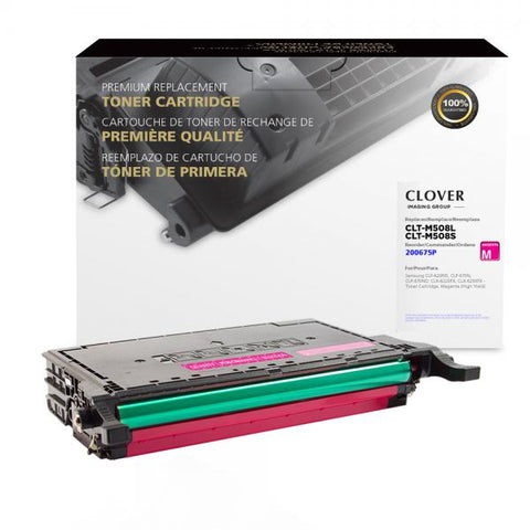 Clover Technologies Group, LLC Remanufactured High Yield Magenta Toner Cartridge (Alternative for Samsung CLT-M508L)