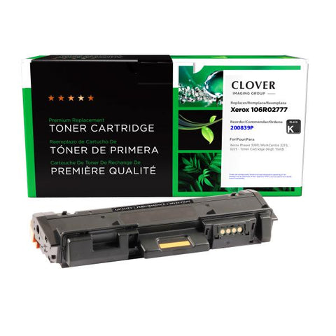 Clover Technologies Group, LLC Remanufactured High Yield Toner Cartridge (Alternative for Xerox 106R02777) (3000 Yield)