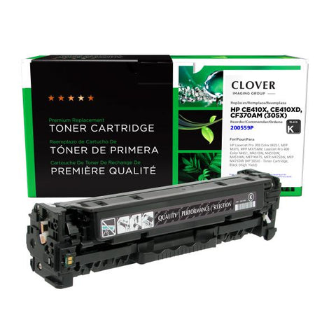 Clover Technologies Group, LLC Remanufactured High Yield Black Toner Cartridge (Alternative for HP CE410X 305X) (4000 Yield)
