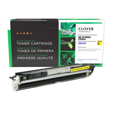 Clover Technologies Group, LLC Remanufactured Yellow Toner Cartridge (Alternative for HP CF352A 130A) (1000 Yield)