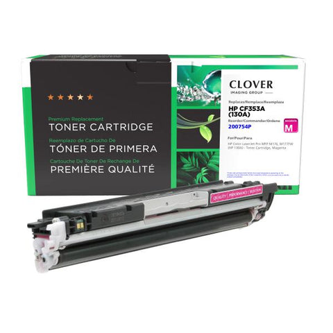 Clover Technologies Group, LLC Remanufactured Magenta Toner Cartridge (Alternative for HP CF353A 130A) (1000 Yield)