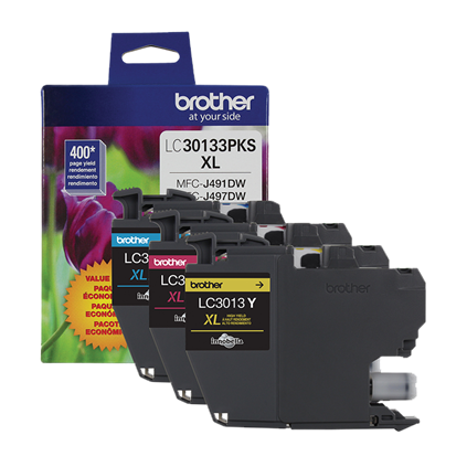 Brother Industries, Ltd LC30133PKS 3-Pack High-yield Colour Ink Cartridges