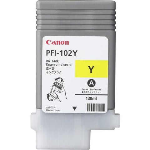 Canon, Inc LUCIA PFI-102 Y - Ink tank - Pigmented yellow - For IPF 500, 600 and 700 Printer