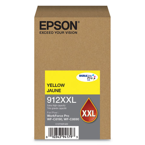 Epson (T912) WF-C8690 WF-C8190 DuraBrite Extra High Capacity Yellow Ink Cartridge