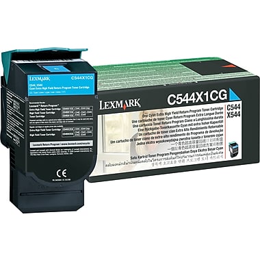 Lexmark C544 C546 X544 X546 X548 Extra High Yield Cyan Return Program Toner Cartridge (4000 Yield)