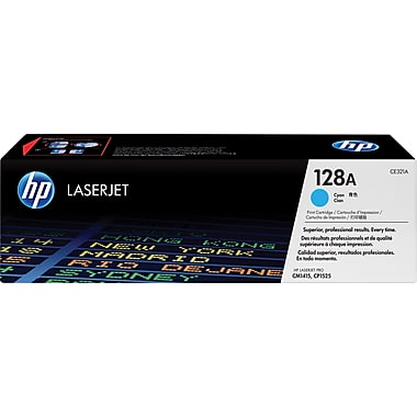 HP 128A (CE321A) Color LaserJet CM1415 MFP CP1520 CP1525nw Cyan Original LaserJet Toner Cartridge (1300 Yield)