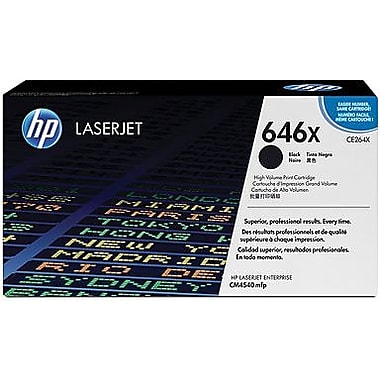 HP 646X (CE264X) Color LaserJet CM4540 MFP High Yield Black Original LaserJet Toner Cartridge (17000 Yield)