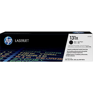 HP 131X (CF210X) LaserJet Pro 200 Color M251 M276 High Yield Black Original LaserJet Toner Cartridge (2400 Yield)