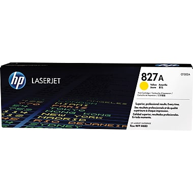 HP 827A (CF302A) Color LaserJet Enterprise flow M880 MFP Yellow Original LaserJet Toner Cartridge (32000 Yield)