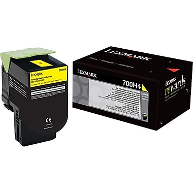 Lexmark (700H4) CS310 CS410 High Yield Yellow Toner Cartridge (3000 Yield)