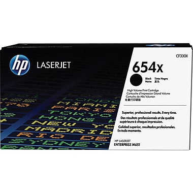 HP 654X (CF330X) LaserJet Enterprise M651 High Yield Black Original LaserJet Toner Cartridge (20500 Yield)