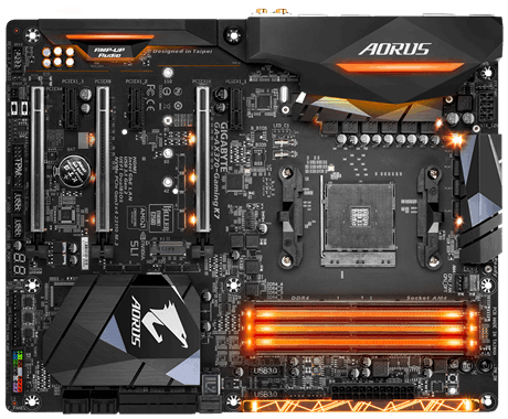 Aorus Ultra Durable GA-AX370-Gaming K7 Desktop Motherboard - AMD Chipset - Socket AM4